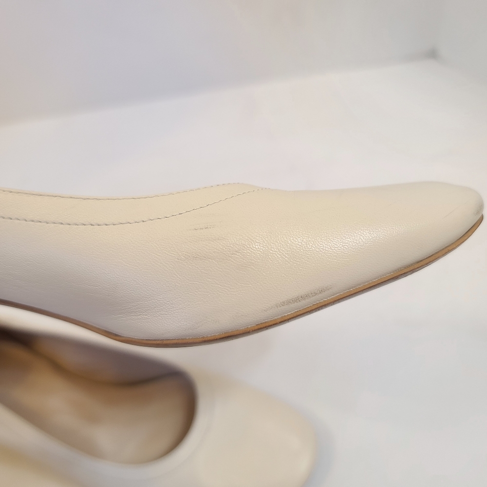Everlane Off-White Leather Block Heel Pumps - Picture 11 of 16